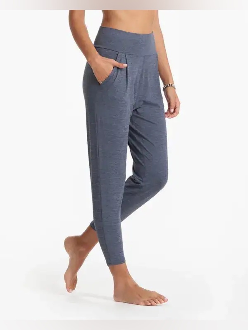Vuori Pants Womens Large At Ease Luxe Harem Jogger Azure Blue Heather